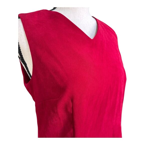 Northern Reflections Red Sleeveless Ponte Fit & Flare Dress Size 4 - Picture 2 of 7